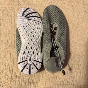 Light Gray Mesh Slip-On Sneakers